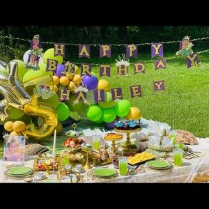 Birthday Banner & Cake toppers